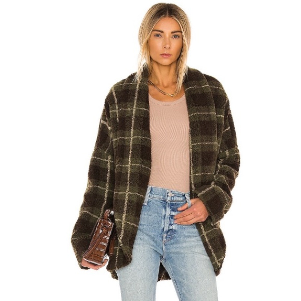 XS Amanda Uprichard Cardi in Olive and Black